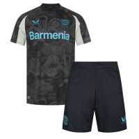 Camiseta Bayer Leverkusen Edmond Tapsoba #12 Tercera Equipación Replica 2024-25 para niños mangas cortas (+ Pantalones cortos)